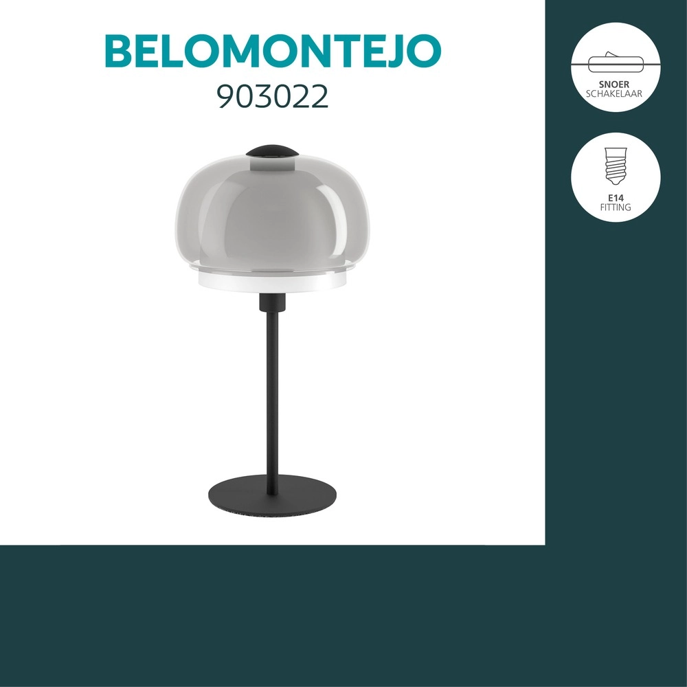Lampe de table de conception Belomontejo Noir Eglo 9008606406715
