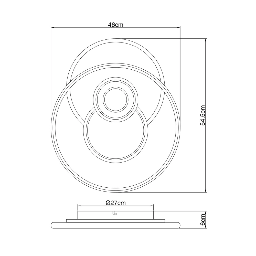 Lampe de plafond à design Roderick manche blanche 3000-6000K Globo 9007371408528