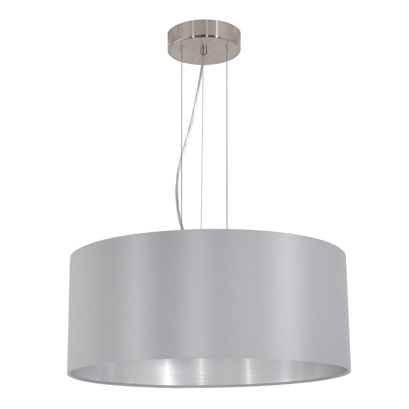 Lampe à suspension Maserlo 53cm gris argenté Lampe à suspension Maserlo 53cm gris argenté