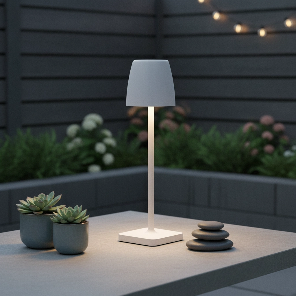 Lampe de table Colt blanc rechargeable