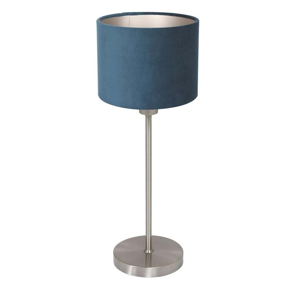 Lampe de table Noor avec capuche bleue Lampe de table Noor avec capuche bleue