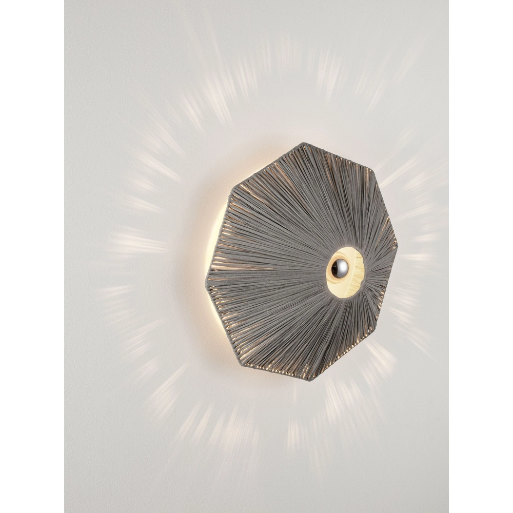Lampe murale Elvio gris Ø 45cm Lyora 5212017493897