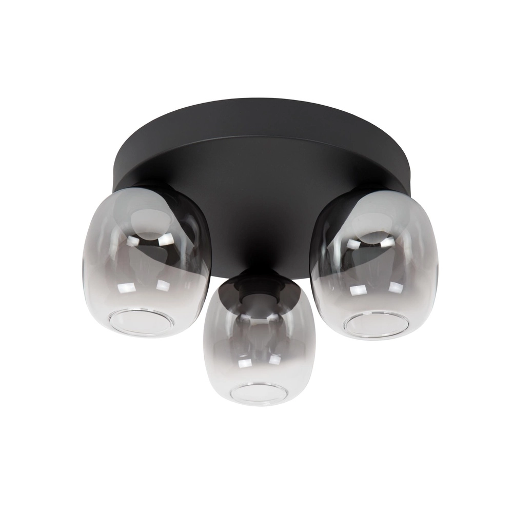 Lampe de plafond à 3 lumières Tamino Noir
