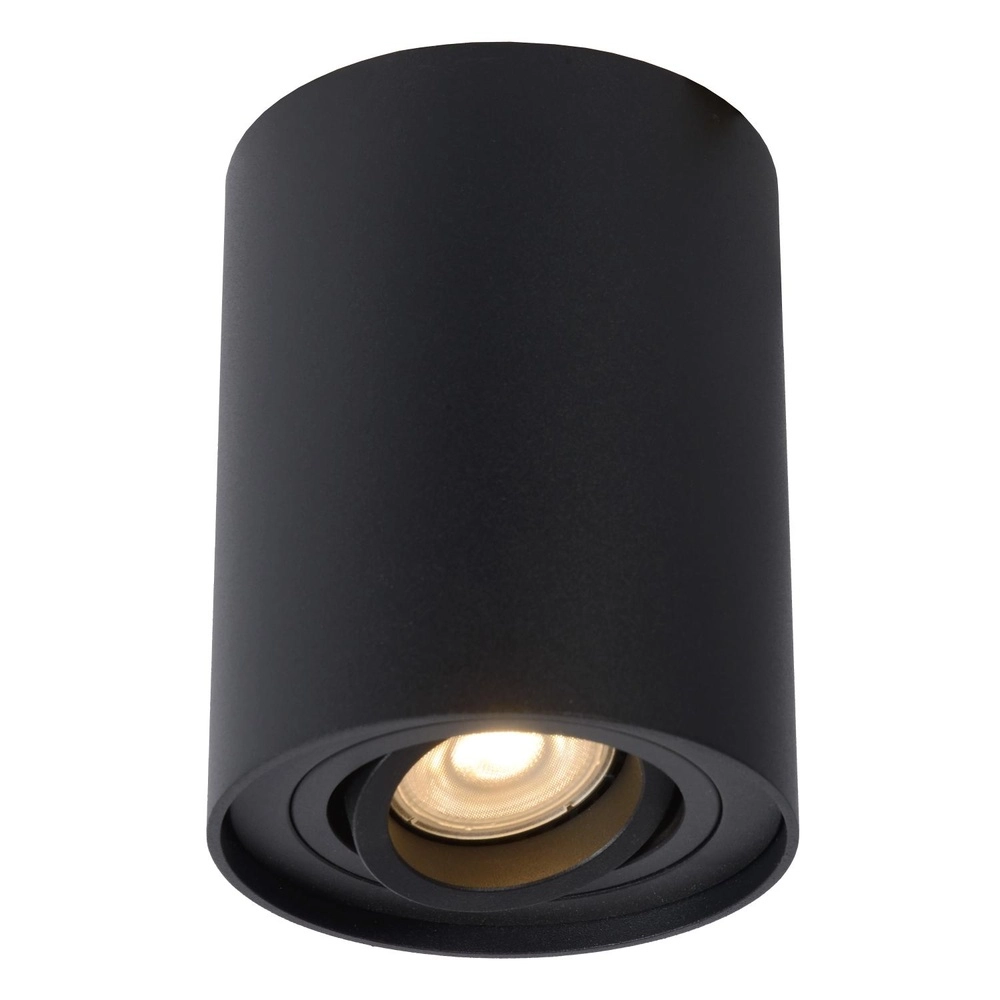 Emplacement de plafond monté en surface Tube noir Ø 9,6 cm Lucide 5411212221278