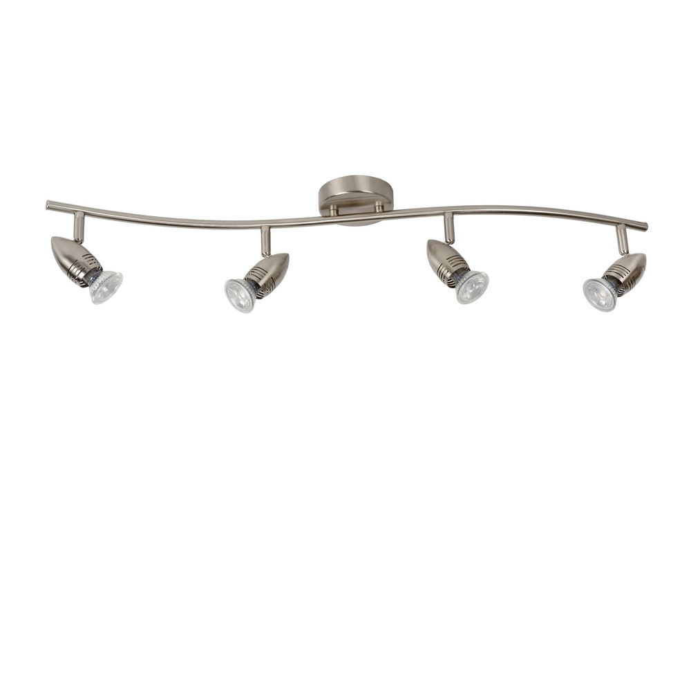 Projecteur de plafond Caro-Led Chrome mat 4 lumières