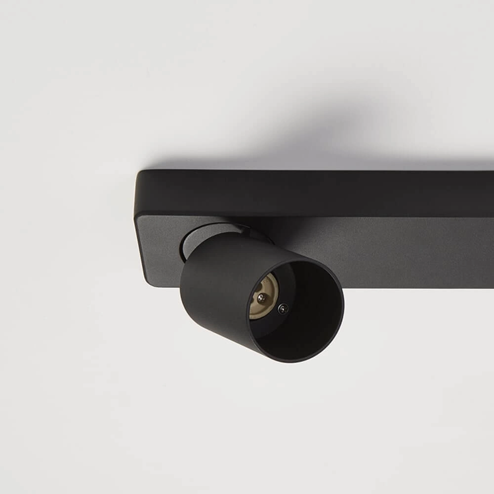 Plafonnier Moon 2 rectangulaire noir Lyora