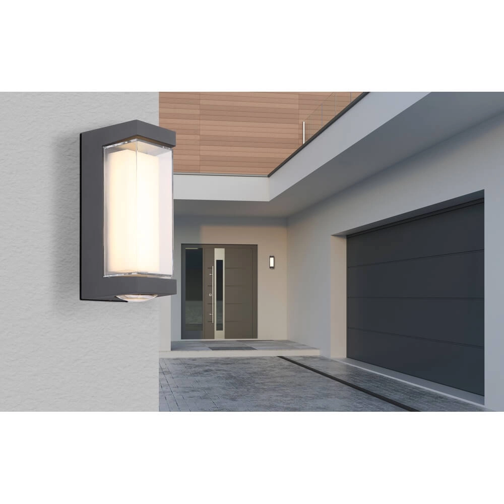 Applique murale design Plixon rectangle anthracite Globo 9007371455430