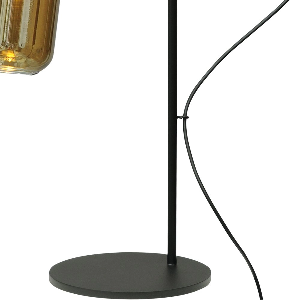 Lampe de table noire avec de l'or Bounty avec verre cylindrique Masterlight 8718121248509