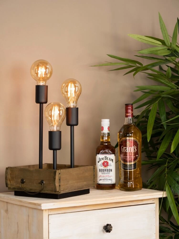 Lampe de table en bois Wootton Eglo 9002759435943