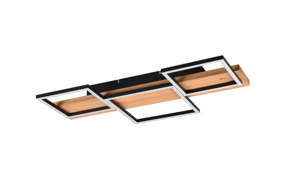 Plafonnier LED en bois Harper 3 lumières Trio 4017807524994