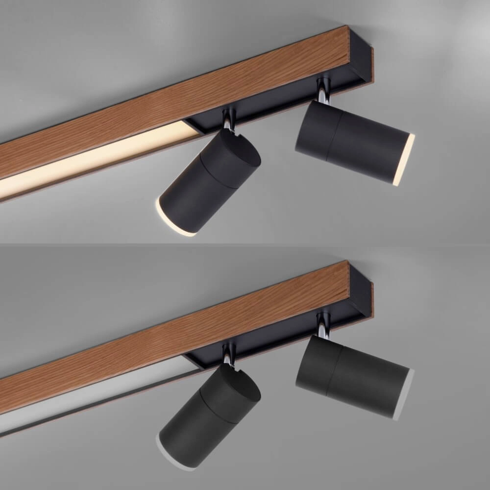 Plafonnier élégant Pure Lines Spot bois Paul Neuhaus 4012248374566