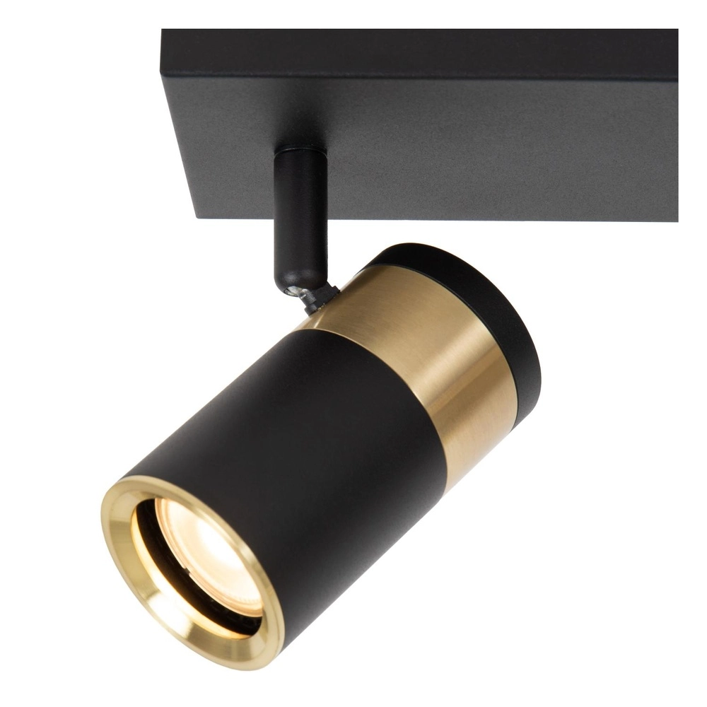 Lampe de plafond Gorik 3 noir clair avec or Lucide 5411212530998