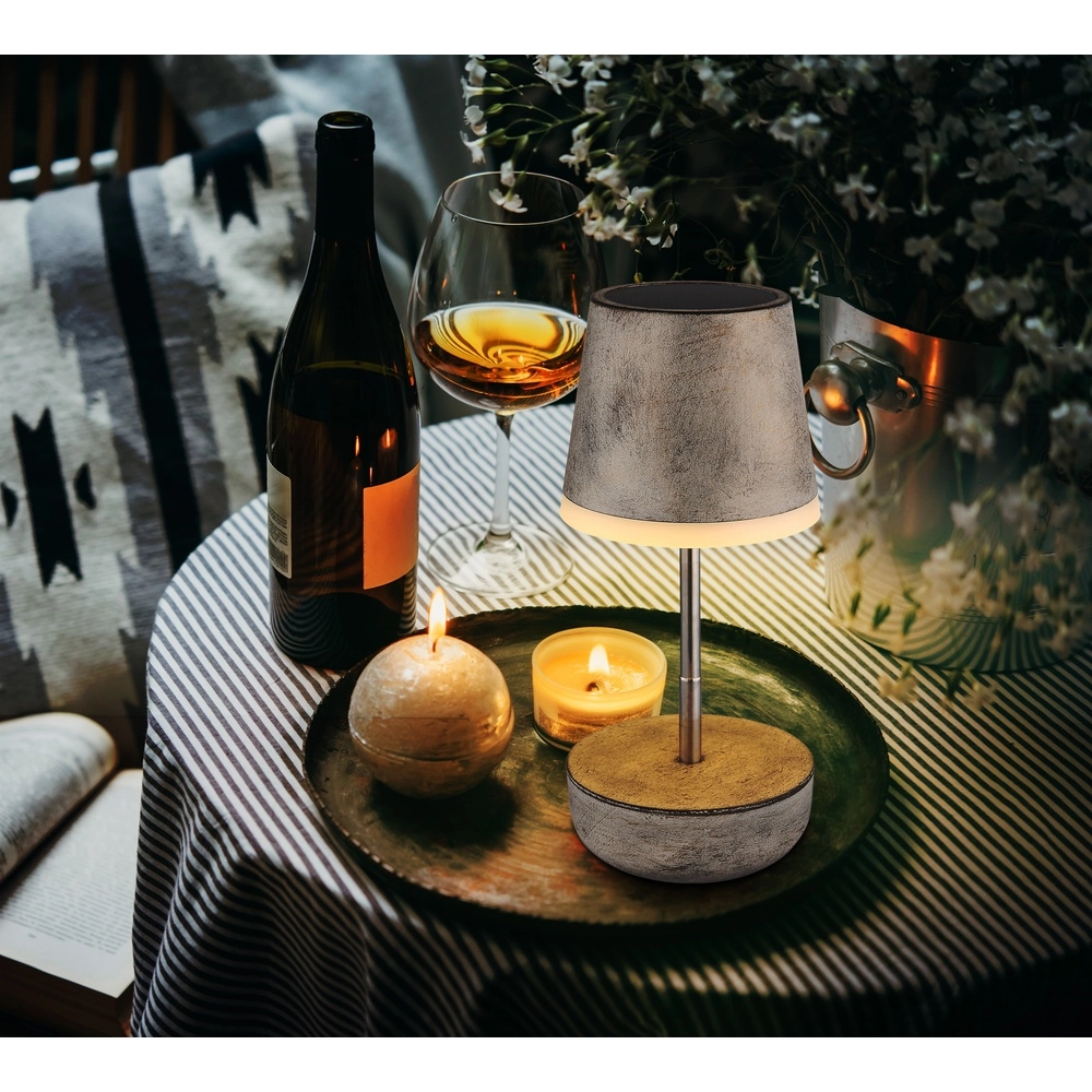 Lampe de table solaire Felina brun sable Globo 9007371516506