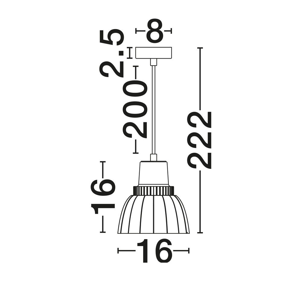 Lampe suspendue Picco Blanc avec bleu Lyora 5212017495372