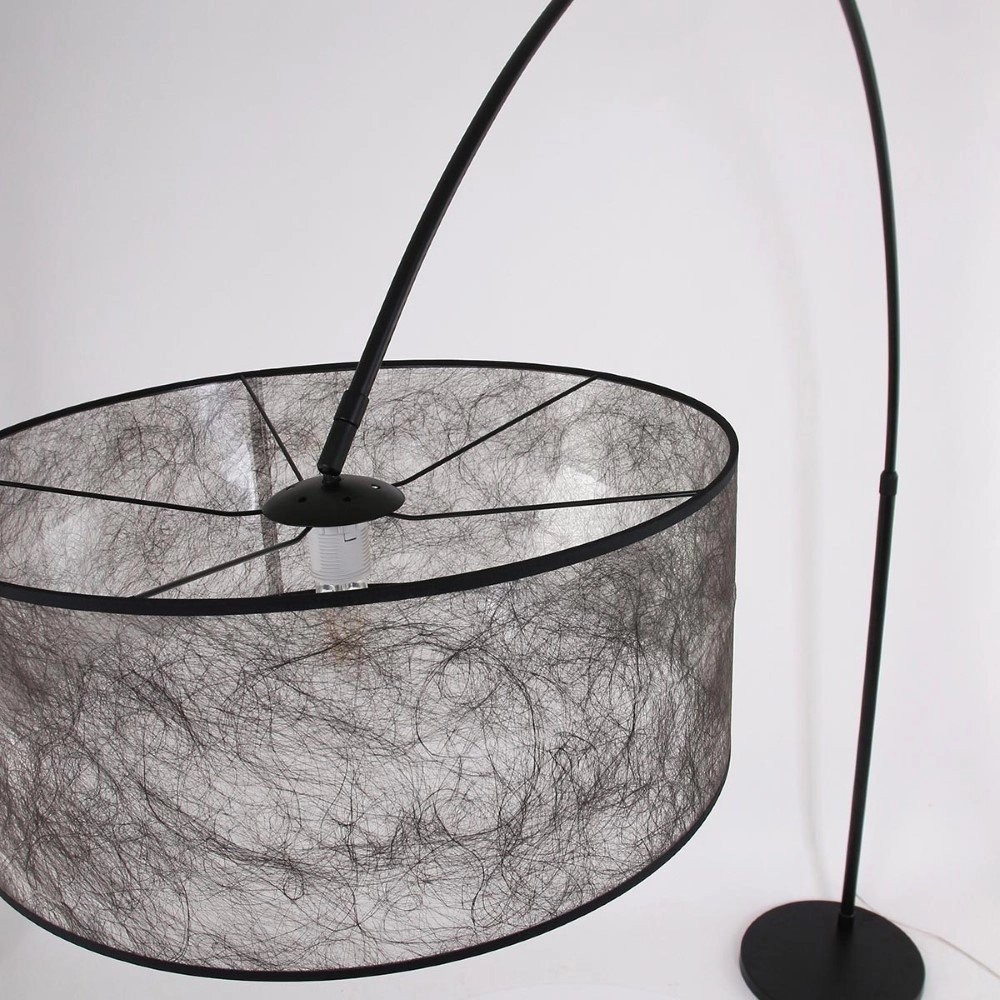 Lampe à arc Stresa noir avec abat-jour sizoflor Steinhauer 8712746106671