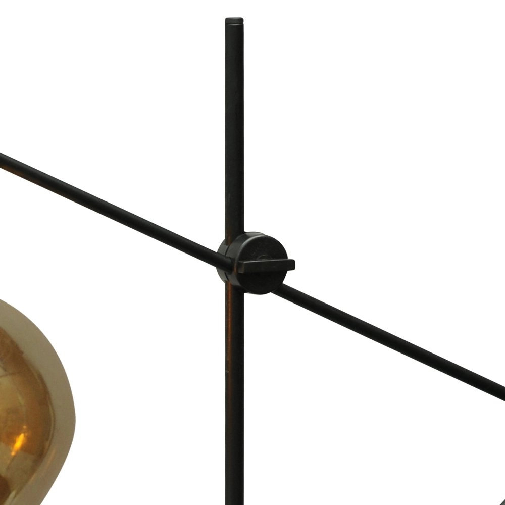 Lampe de table noire Bounty avec verre blackline Masterlight 8718121247885