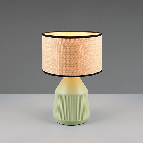 Lampe de table Formentera Ø 28cm vert Trio 4017807678130