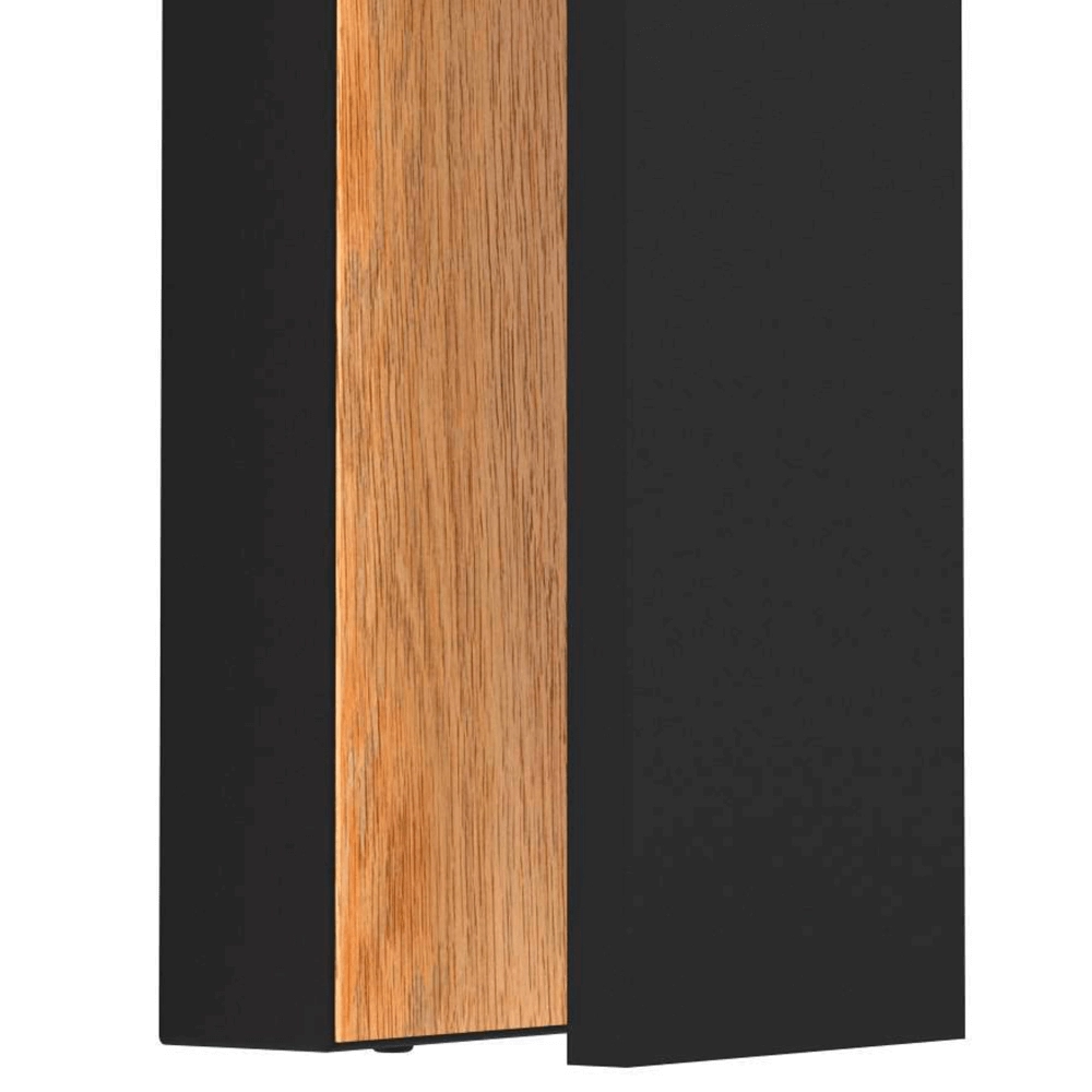 Lampe d'extérieur Costorio Noir avec du bois Eglo 9008606231638