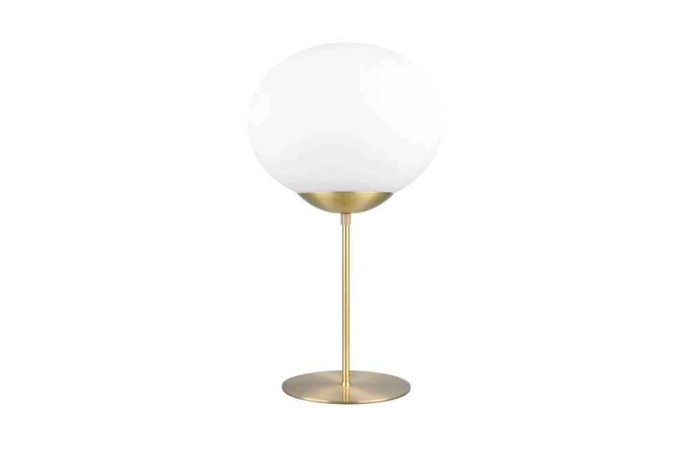 Lampe de table Fomento Ø 30cm - laiton avec verre blanc Trio 4017807616170