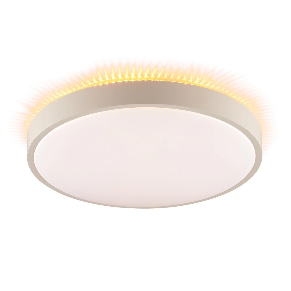 Éclairage de plafond Solistra brun sable avec Ø blanc 44,5 cm