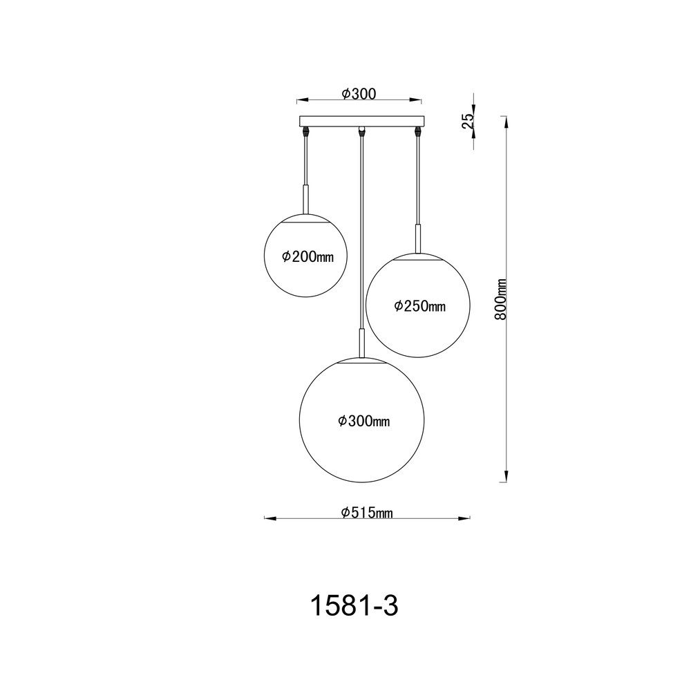 Lampe pendante de conception Joel nickel avec blanc Globo 9007371355044