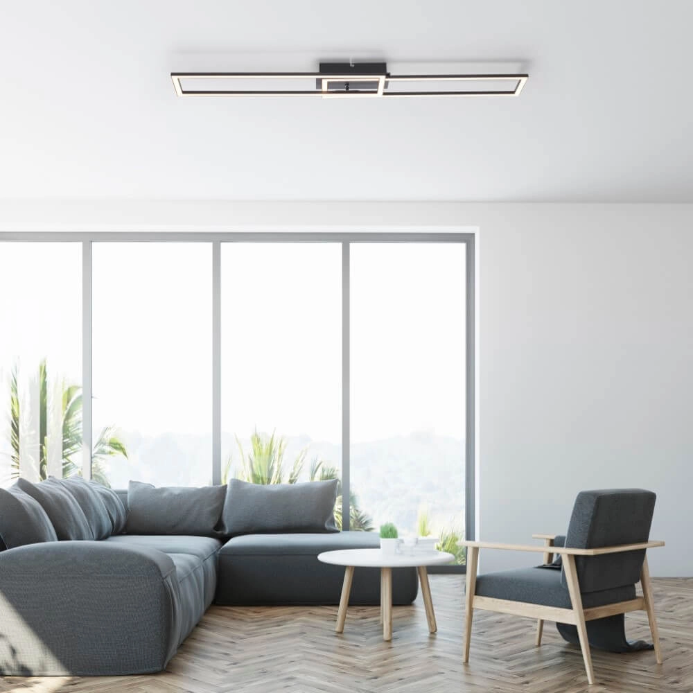 Plafonnier LED noir Iven Paul Neuhaus 4043689981976