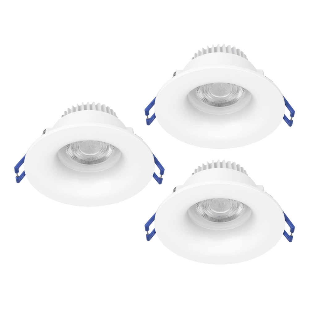 Lot de 3 spots encastrés Salabate blanc Ø 8.8cm IP65 Lot de 3 spots encastrés Salabate blanc Ø 8.8cm IP65