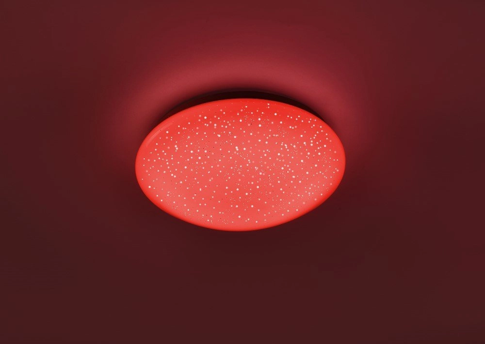 Plafonnier orientable Skyler RGB 25cm avec effet étoile Just Light 4043689928889