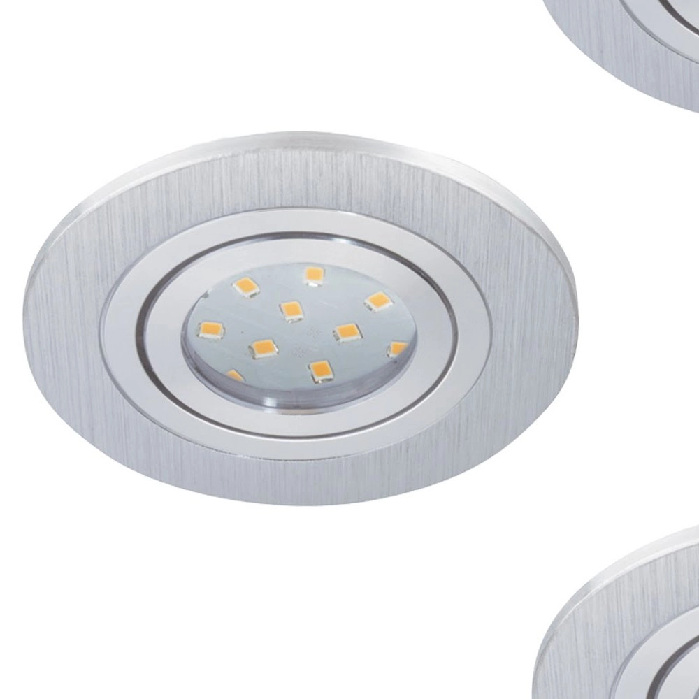 Projecteur intégré Areitio Round lot de 3 gris métallisé Eglo 9002759986391