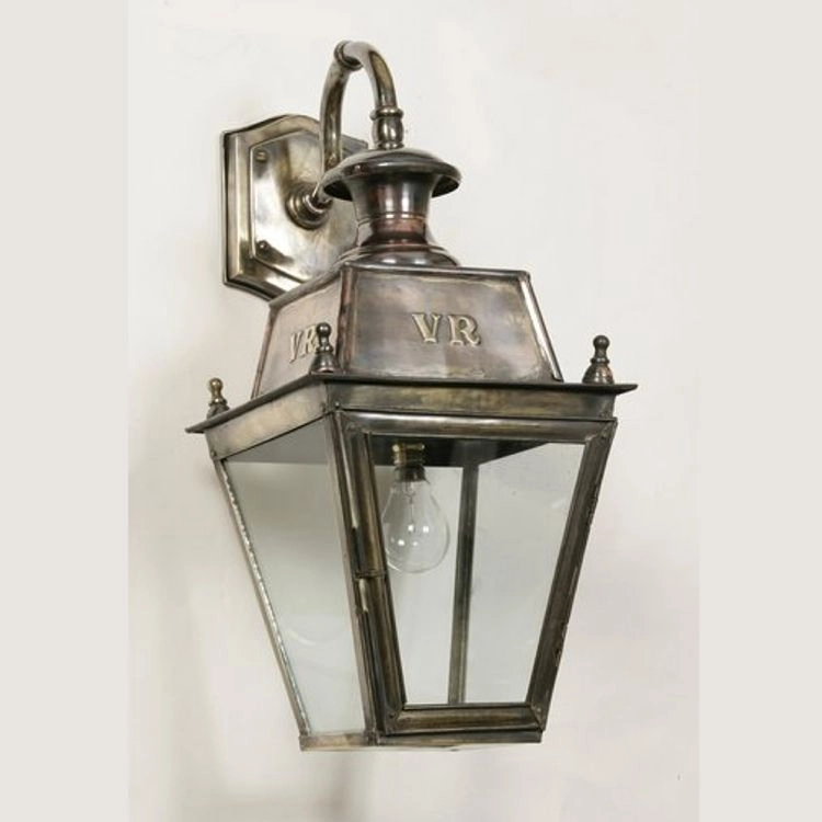 Lampe d'extérieur rurale Balmoral Top Mount fait main 73cm - cuivre antique (ant) Limehouse 8716803510364