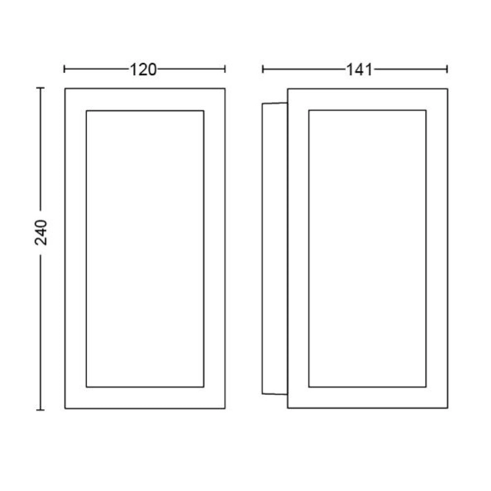 Lampe d'extérieur Hue Impress carré noir Philips 8718696170489