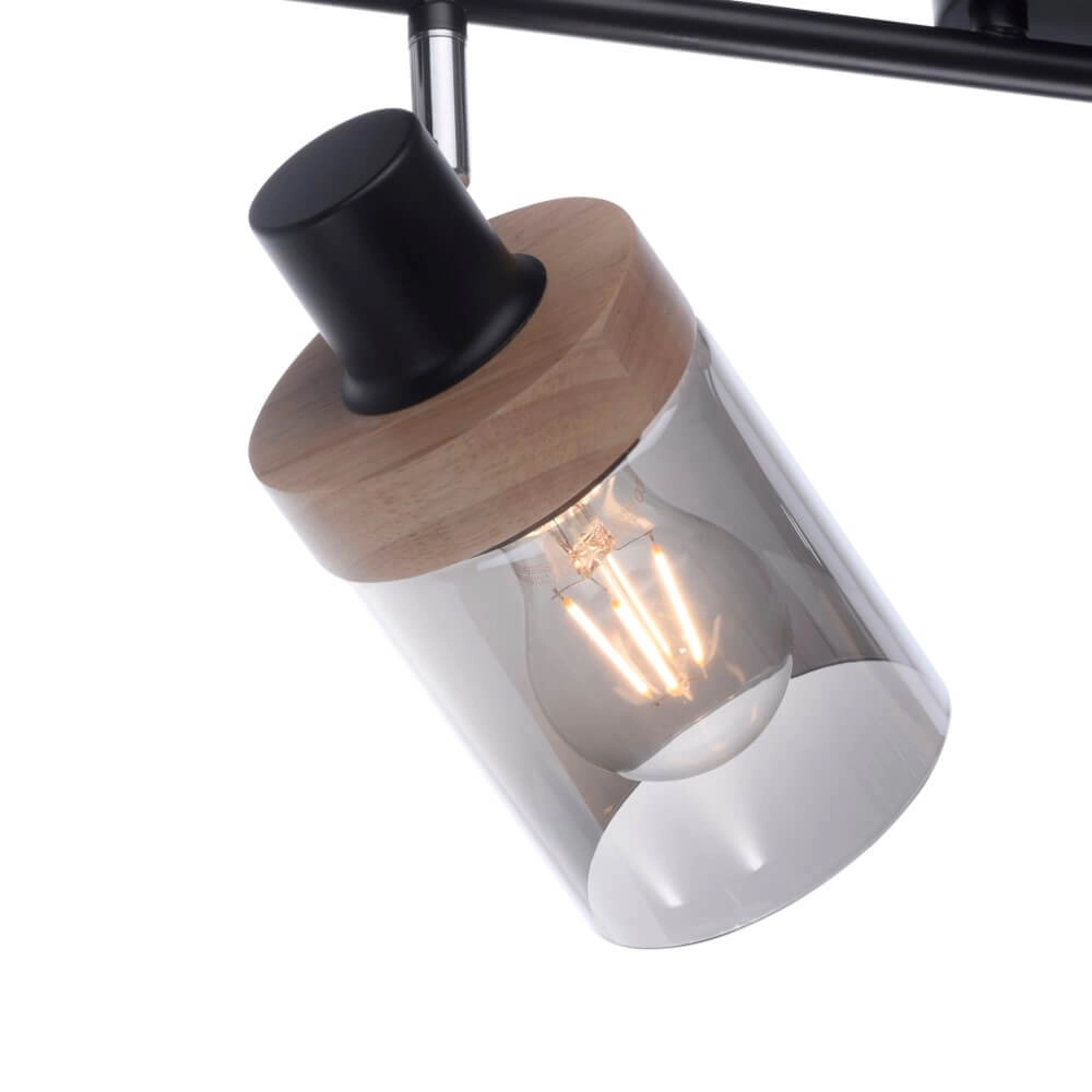 Plafonnier Pasqual 2 lumières noir Just Light 4043689986117