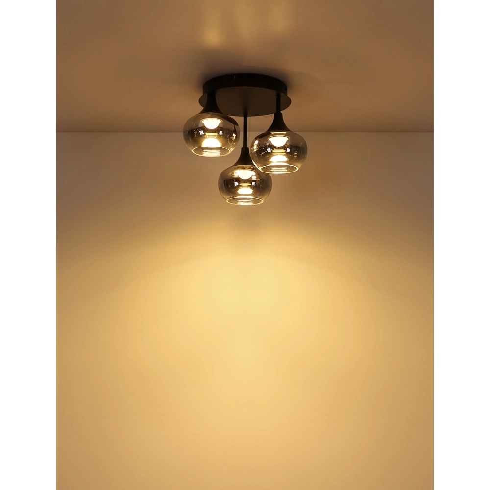 Lampe de plafond noire Lui Conception Globo 9007371592609