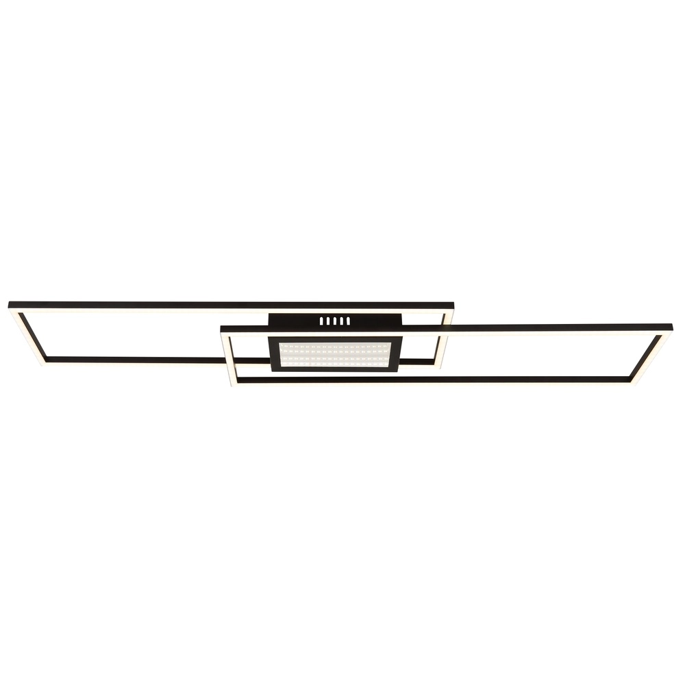Lampe de plafond moderne Saunders Rectangle noir Globo 9007371478354