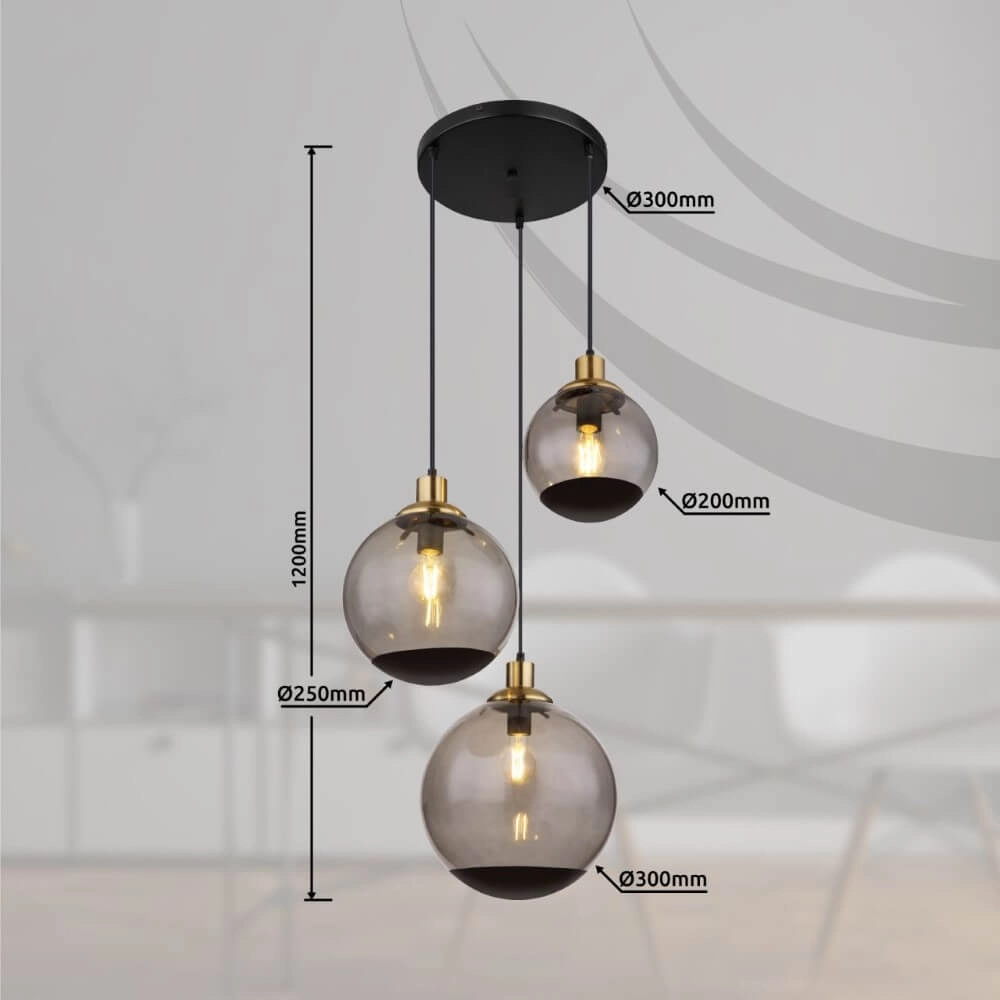Lampe suspendue design Potter environ 3 lumières Globo 9007371438372