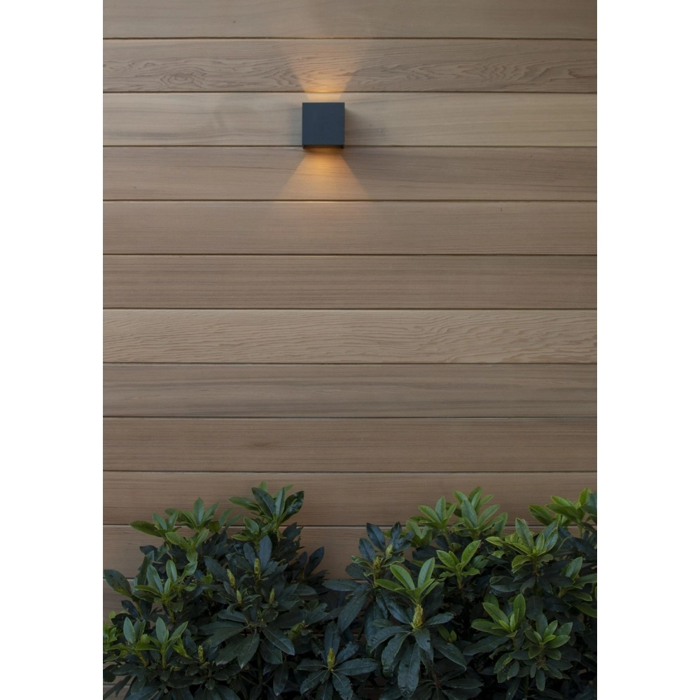 Projecteur mural carré Axi 2 x 7W IP54 noirs Lucide 5411212690005