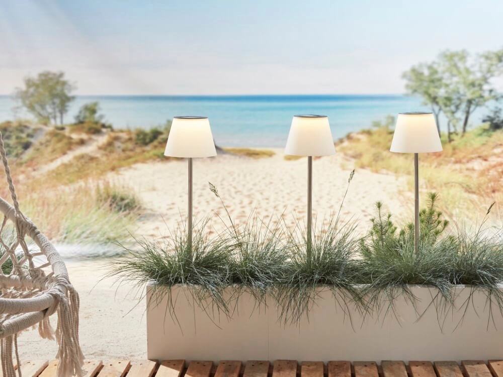 Lampe solaire sur pied Maspalomas Acier inoxydable Luxform 8719099201893