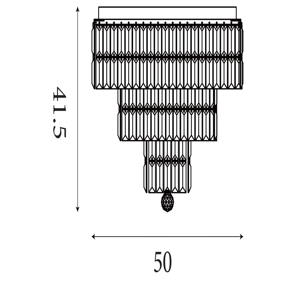 Plafonnier Empire laiton antique Ø 50cm Searchlight 5053423304021