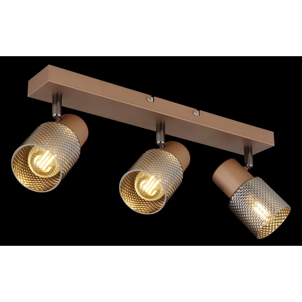 Lampe de plafond Satella 3 café brun clair Globo 9007371462575