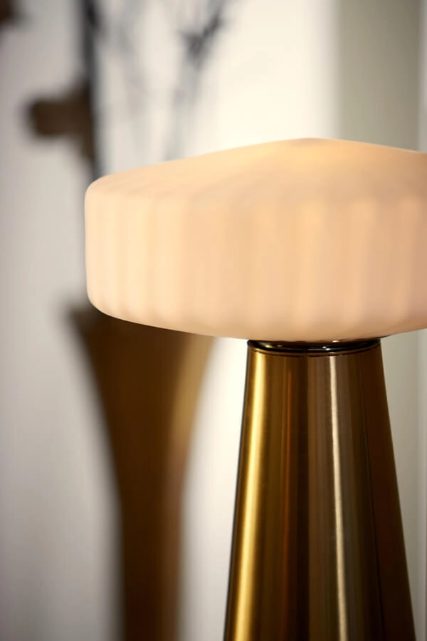 Lampe de table Pleat or avec Ø 30cm blanc Lampe de table Pleat or avec Ø 30cm blanc