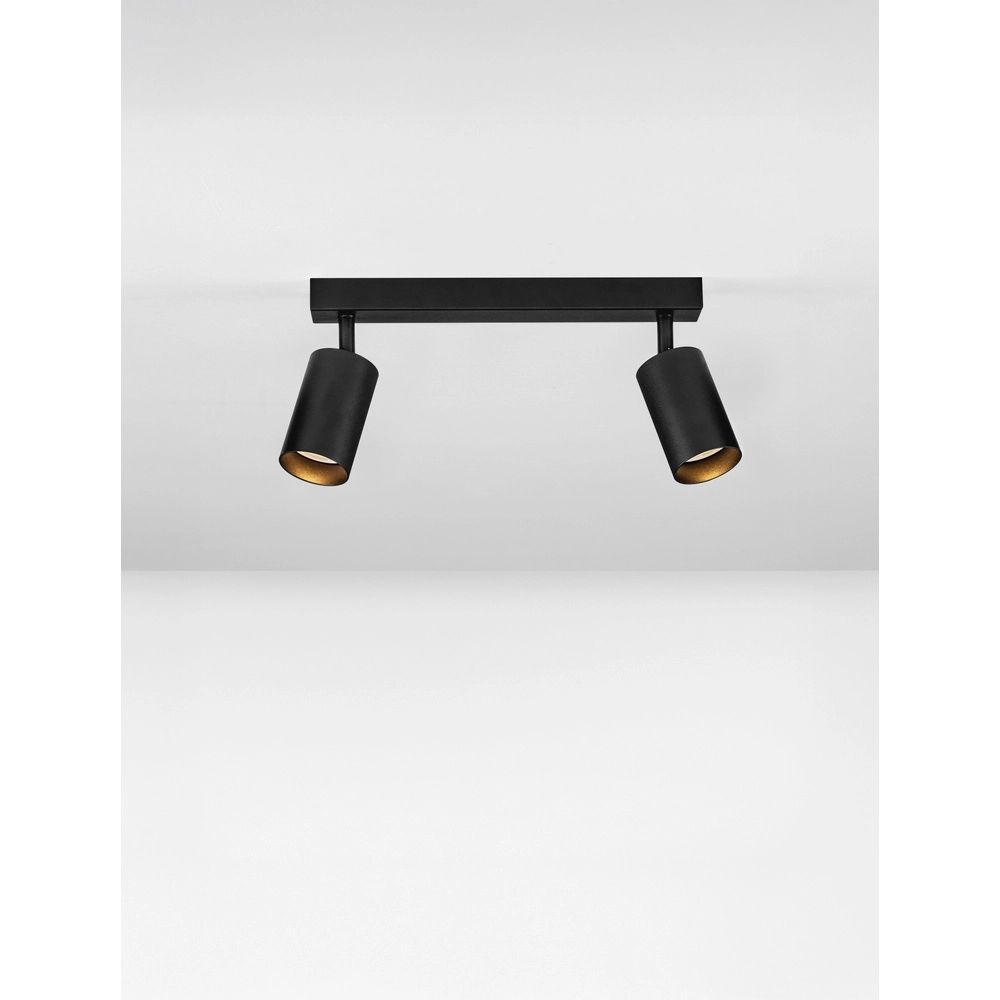 Spot de plafond Reig 2 lumières noir Lyora 5212017477934