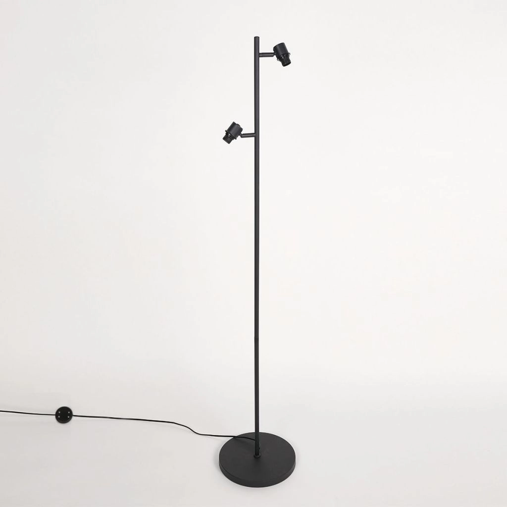 Lampe sur pied à deux lampes Sumba avec des lunettes en bambou de 12 cm Steinhauer 8712746182866