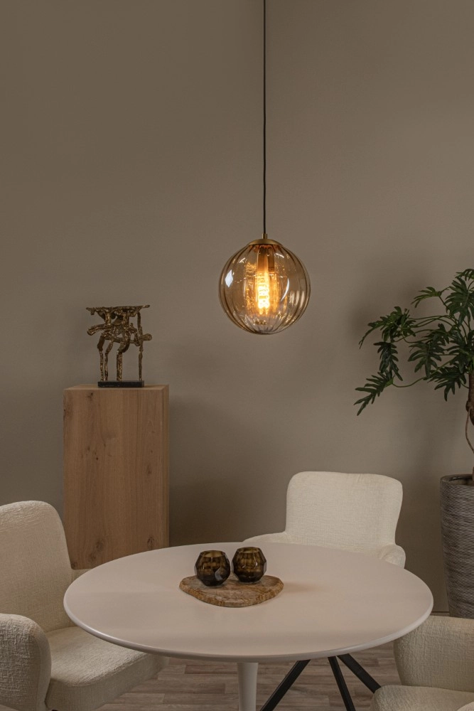 Lampe suspendue Monsaraz Ø verre ambré de 25 cm Lucide 5411212452405