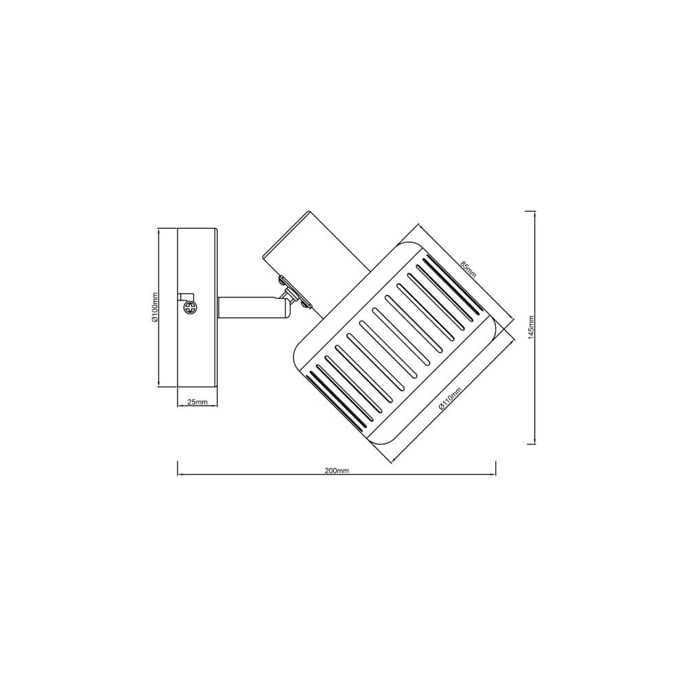 Applique noire Tyas noir avec de l'or Brilliant 4004353424311