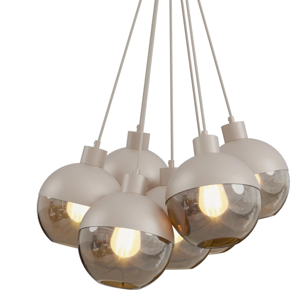 Lampe suspendue à 7 lampes Opera Terra beige Masterlight 8718121424378