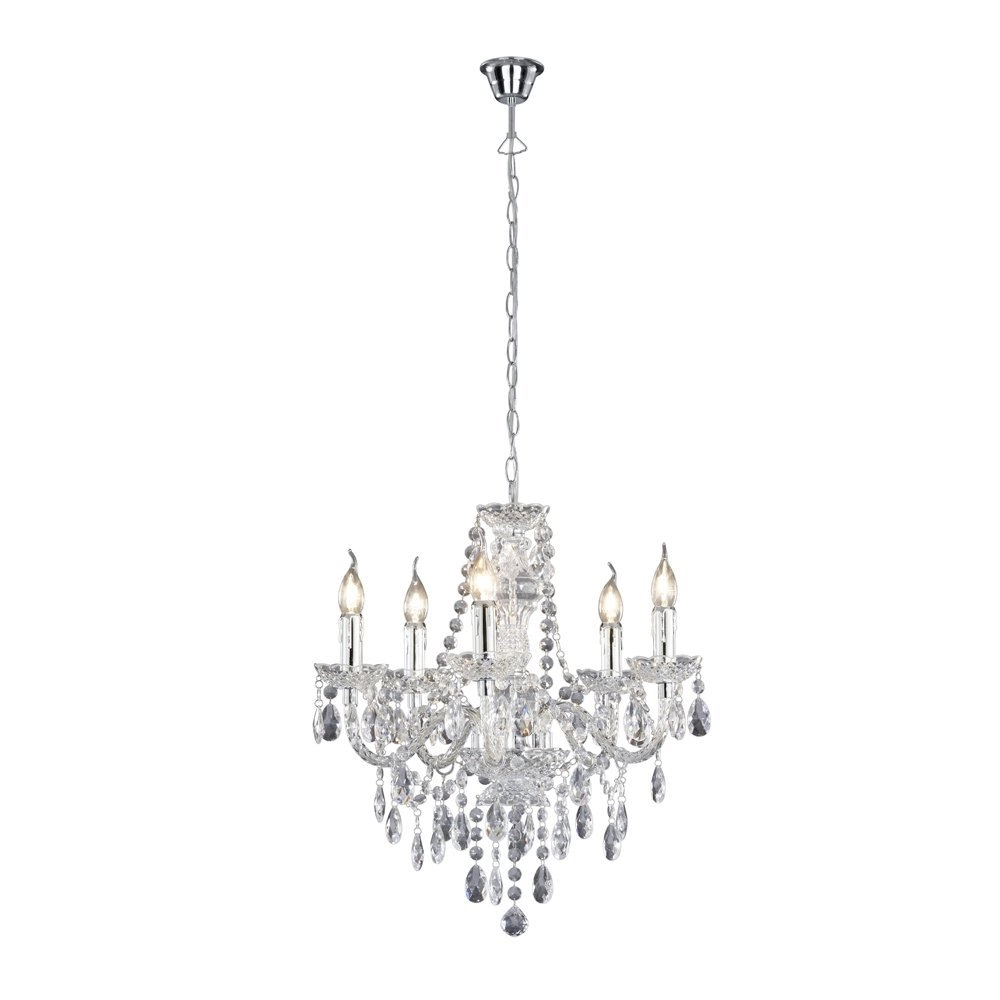 Lustre Luster Crystal 52cm 5-gris clair Lustre Luster Crystal 52cm 5-gris clair