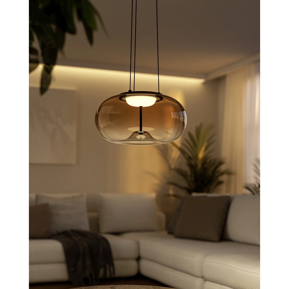 Lampe pendante unique Optica 1 bronze Eglo 9008606391035