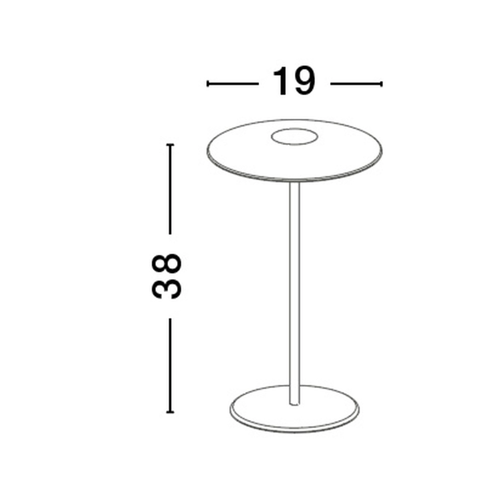 Lampe de table Fumo Noir rechargeable Lyora 5212017432636