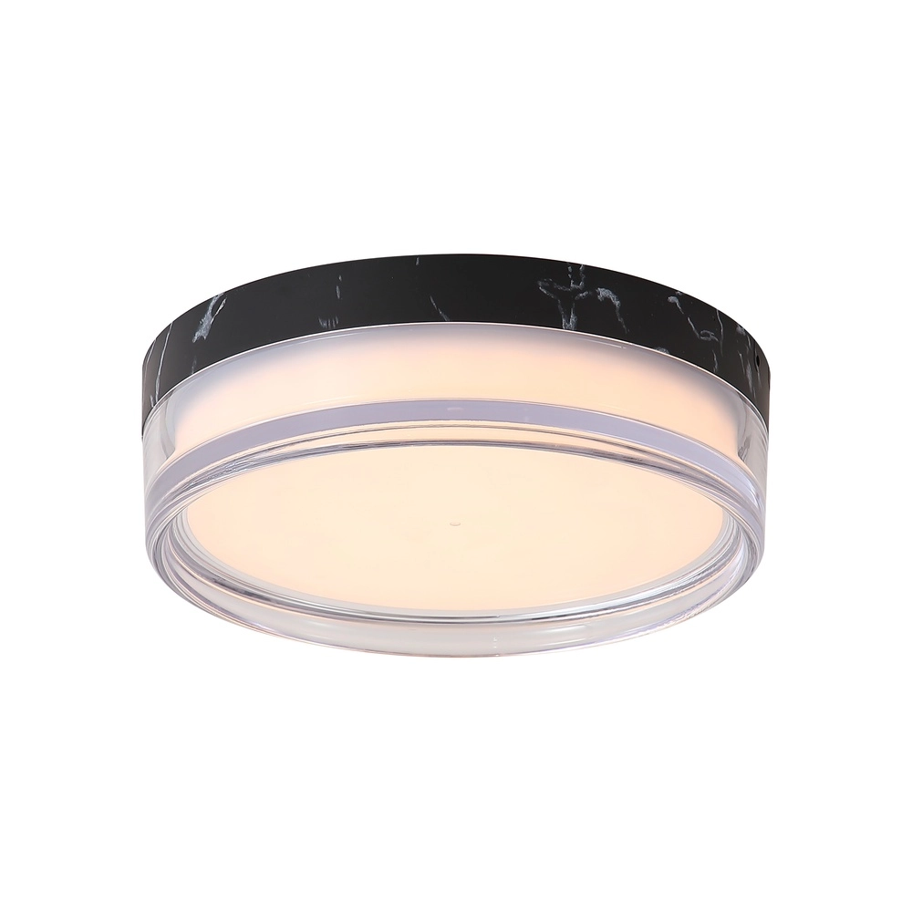 Lampe de plafond Button Ø marbre noir de 23 cm