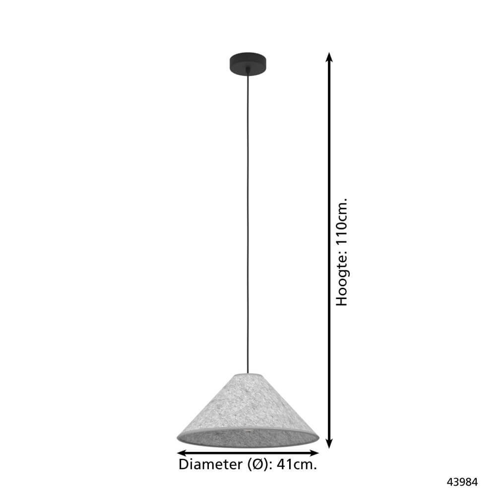 Lampe à suspension textile Alsager Ø 41 cm Eglo 9002759439842